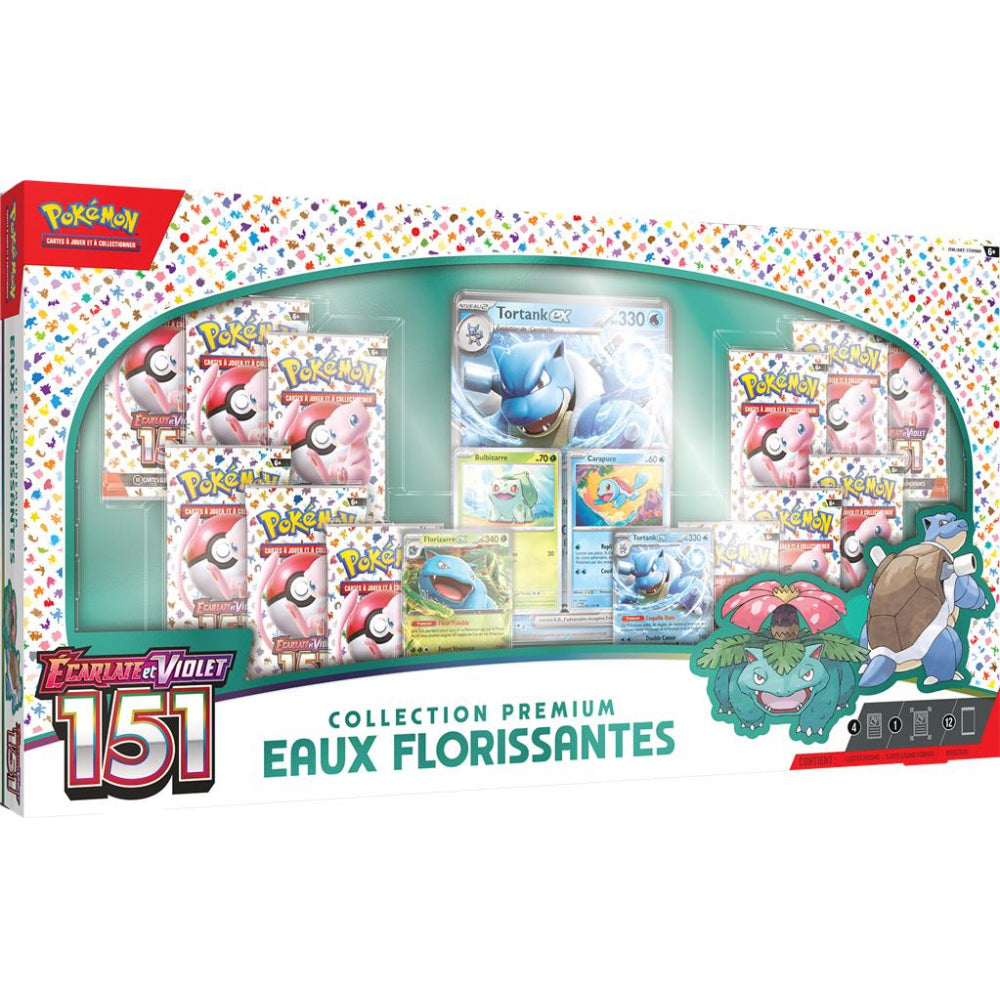 Pokémon - Coffret 12 Boosters - EV3.5 Ecarlate et Violet - 151 - Collection Premium - Eaux Florissantes